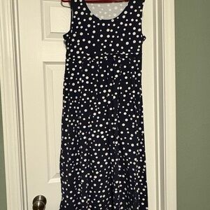 Chadwicks Navy Polka Dot Maxi Dress